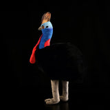 Lifelike Southern Cassowary Plush Toy - 16.5" Realistic Australian Wild Bird Stuffed Animal