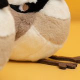 Chubby Light-vented Bulbul Plush Keychain | Cute Round Bird Bag Charm & Fluffy Animal Accessory Gift for Bird Lovers