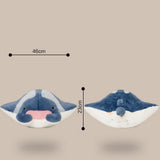 Chubby Manta Ray Plush Toy - Cute Ocean Stingray Stuffed Animal Pillow