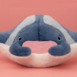 Chubby Manta Ray Plush Toy - Cute Ocean Stingray Stuffed Animal Pillow
