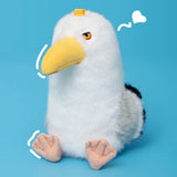 Grumpy Seagull Plush Keychain Pendant, Cute Siberian Gull Bag Charm & Backpack Accessory, Funny Stuffed Animal Gift for Friends