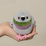 Chubby Rock Dove Plush Keychain | Shake & Chirp Battery-Free Mini Feral Pigeon Charm (11cm)