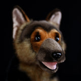 Realistic German Shepherd Plush Stuffed Animal, 11" Lifelike Alsatian Dog Stuffed Toy