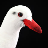 Realistic Black-Headed Gull Plush Toy, 6.3" Lifelike Seagull Stuffed Animal Bird