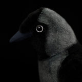 Realistic Jackdaw Plush Toy, 9-Inch Lifelike Eurasian Jackdaw Stuffed Animal Bird, Soft Crow & Raven Family Plushie