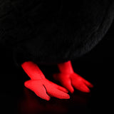 12" Lifelike Red-billed Chough Plush Toy – Soft Alpine Crow Stuffed Animal