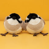 Chubby Light-vented Bulbul Plush Keychain | Cute Round Bird Bag Charm & Fluffy Animal Accessory Gift for Bird Lovers
