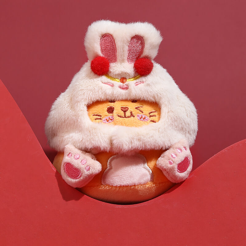 Cute Stuffed Cat Plush Bag Charm, Animal Plushies Keychain