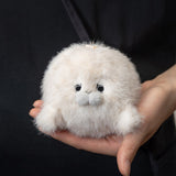 Fluffy Baby Seal Plush Keychain - Cute Animal Bag Charm & Backpack Accessory