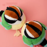 Adorably Grumpy Fairy Pitta Plushie Bag Charm - Chubby Little Rainbow Bird Keychain & Backpack Buddy
