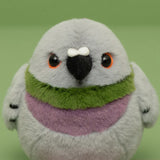 Chubby Rock Dove Plush Keychain | Shake & Chirp Battery-Free Mini Feral Pigeon Charm (11cm)