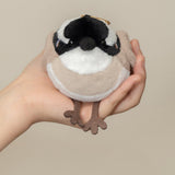 Chubby Light-vented Bulbul Plush Keychain | Cute Round Bird Bag Charm & Fluffy Animal Accessory Gift for Bird Lovers