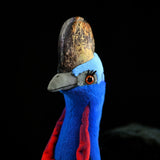 Lifelike Southern Cassowary Plush Toy - 16.5" Realistic Australian Wild Bird Stuffed Animal