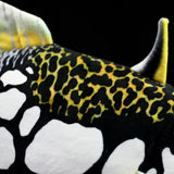 18" Realistic Clown Triggerfish Plush Toy – Lifelike Balistoides Conspicillum Marine Life Stuffed Animal