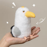 Grumpy Seagull Plush Keychain Pendant, Cute Siberian Gull Bag Charm & Backpack Accessory, Funny Stuffed Animal Gift for Friends