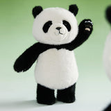 Fluffy Panda Stuffed Animal Plush Toy, Handmade Plush Panda