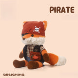 Little Pirate Fox Stuffed Animal Plush Toy, Cute Fox Plushies