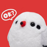 Funny Squeaking Black-Headed Gull Plush Keychain - No Battery Shaking Sound Red-Billed Seagull Bag Charm