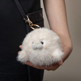 Fluffy Baby Seal Plush Keychain - Cute Animal Bag Charm & Backpack Accessory