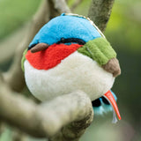 Chubby Stuffed Fork-tailed Sunbird Bag Charm, Plush Bird Keychain