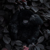 Chubby Crow Plush Keychain – Cute Round Black Raven Bag Charm & Backpack Accessory | Gothic Aesthetic Plushie Gift