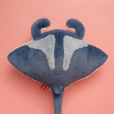 Chubby Manta Ray Plush Toy - Cute Ocean Stingray Stuffed Animal Pillow