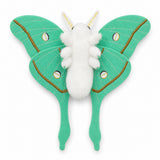 Luna Moth Plush Toy - 13.8" Realistically Detailed Moth Stuffed Animal with Embroidered Wings, Cottagecore & Nature Lover Gift