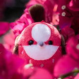 Chirping Pallas’s Rosefinch Plush Keychain – Interactive Bird Bag Charm & Cute Backpack Clip (No Batteries Required, 5.5")