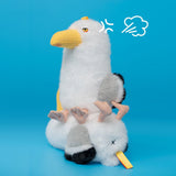 Grumpy Seagull Plush Keychain Pendant, Cute Siberian Gull Bag Charm & Backpack Accessory, Funny Stuffed Animal Gift for Friends
