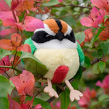 Adorably Grumpy Fairy Pitta Plushie Bag Charm - Chubby Little Rainbow Bird Keychain & Backpack Buddy