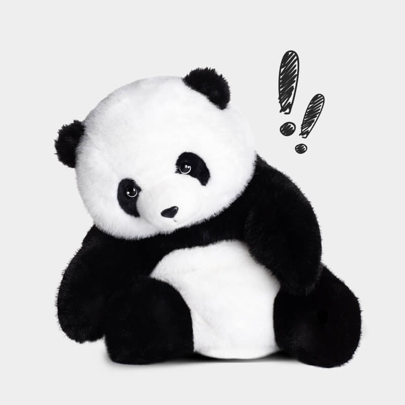Realistic Stuffed Panda Plush Toy, Lifelike Panda Plushies