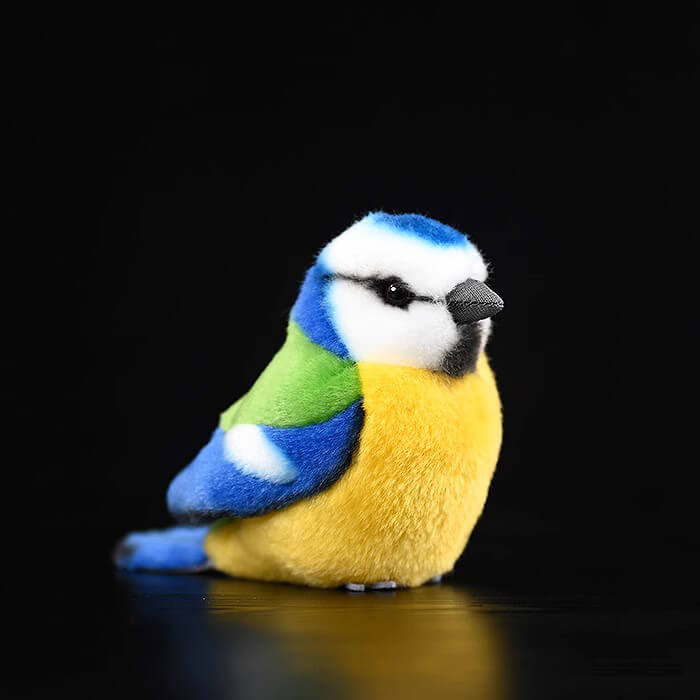 Realistic Eurasian Blue Tit Bird Stuffed Animal Plush Toy