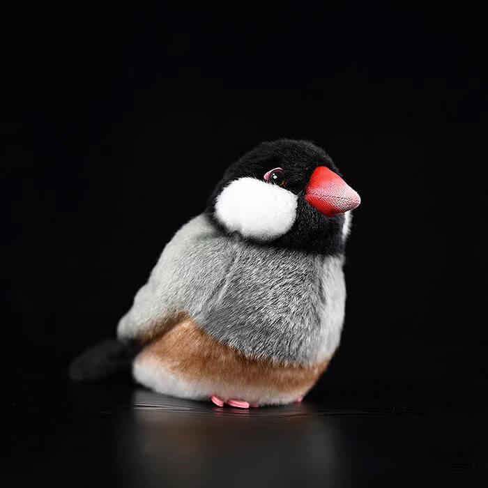 Realistic Bearded Reedling Bird Stuffed Animal Plush Toy