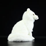 Realistic Arctic Fox Stuffed Animal Plush Toy, White Fox Plushies