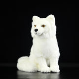 Realistic Arctic Fox Stuffed Animal Plush Toy, White Fox Plushies