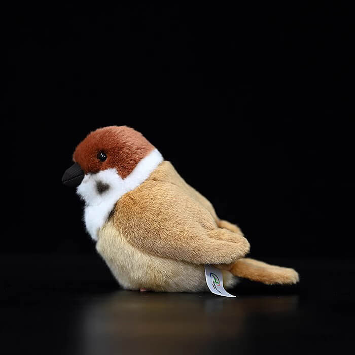 Realistic Eurasian Tree Sparrow Bird Stuffed Animal Plush Toy