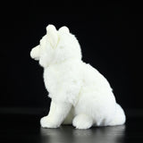 Realistic Arctic Fox Stuffed Animal Plush Toy, White Fox Plushies