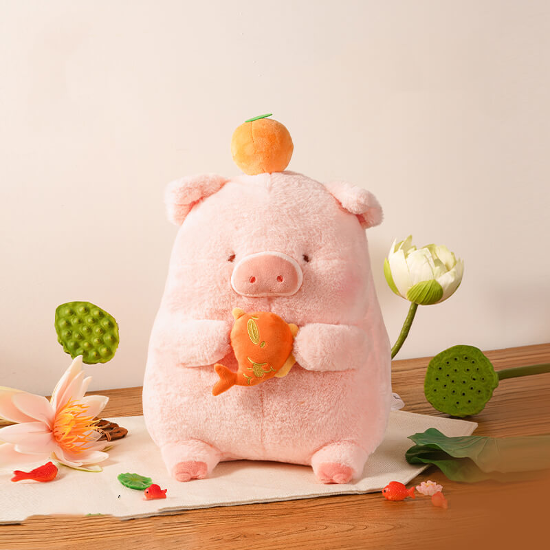 Cute Orange Pig Stuffed Animal Plush Toy, LuLu Plushies