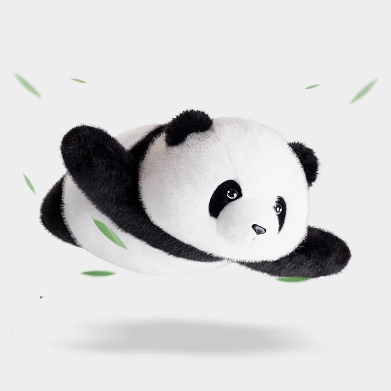 Realistic Stuffed Panda Plush Toy, Lifelike Panda Plushies