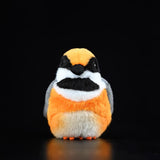 Realistic Black-throated Bushtit Bird Stuffed Animal Plush Toy