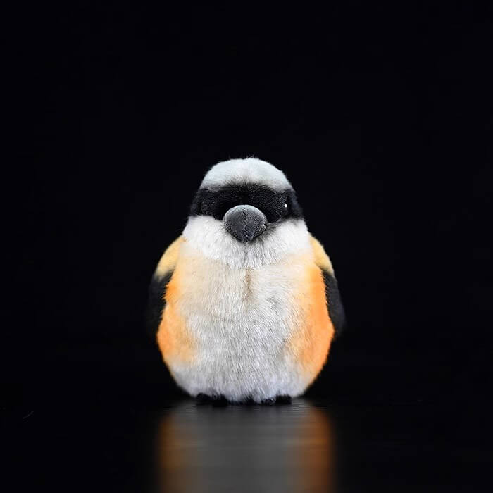 Realistic Long-tailed Shrike Bird Stuffed Animal Plush Toy