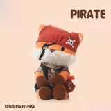 Little Pirate Fox Stuffed Animal Plush Toy, Cute Fox Plushies