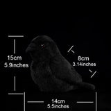 Realistic Chubby Crow Bird Stuffed Animal Plush Toy