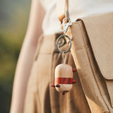 Handmade Wood Panda keychain, Animal Bag Charm