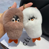 Fluffy Stuffed Penguin Bag Charm