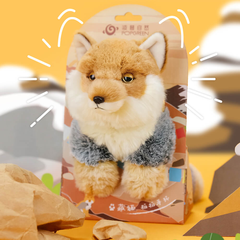 Chubby Arctic Fox Stuffed Animal Plush – KEAIART