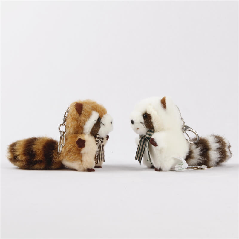 Plush Raccoon Keychain Cute Animal Bag Charm