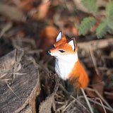 Handmade Carved Red Fox Figurine