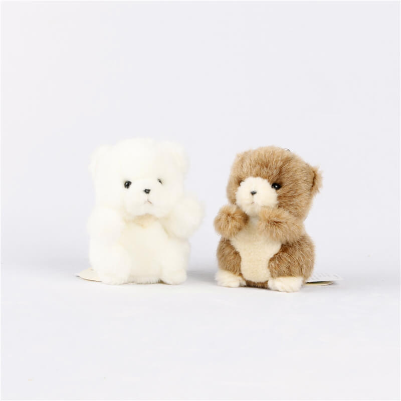 Polar Bear Cub Plush Bag Charm Keychain Doll