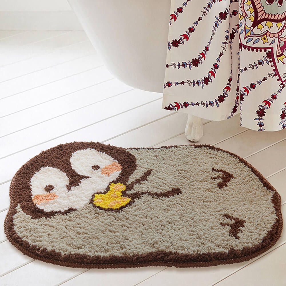 Cute Penguin Shaped Area Rug, Home Carpet